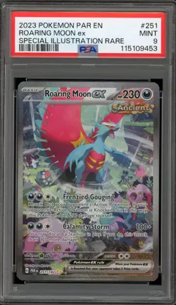 Pokemon Roaring Moon ex Paradox Rift Special Illustration Rare #251 PSA 9 - Image 1