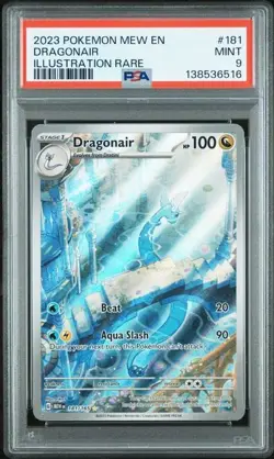 Pokemon TCG MEW EN 151 Dragonair Illustration Rare 181/165 PSA MT 9 - Image 1