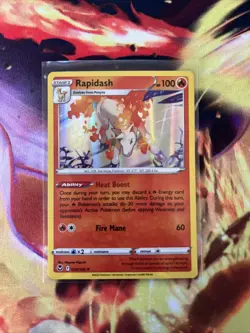 Pokemon TCG Rapidash Sword & Shield - Silver Tempest 022/195 Holo Holo Rare - Image 1