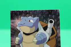 1999 Topps #09 Blastoise Rainbow Foil TV Pokemon Animation Series 1 Blue Logo NM - Image 2