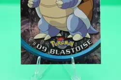 1999 Topps #09 Blastoise Rainbow Foil TV Pokemon Animation Series 1 Blue Logo NM - Image 4