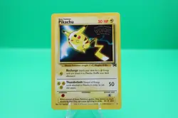 Pikachu #4 1999 WB Black Star Promo Pokemon the First Movie Pokemon TCG LP - Image 1