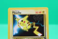 Pikachu #4 1999 WB Black Star Promo Pokemon the First Movie Pokemon TCG LP - Image 2