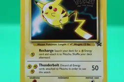 Pikachu #4 1999 WB Black Star Promo Pokemon the First Movie Pokemon TCG LP - Image 3