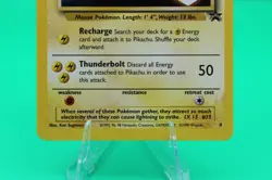 Pikachu #4 1999 WB Black Star Promo Pokemon the First Movie Pokemon TCG LP - Image 4