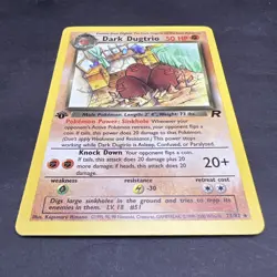 Pokemon 1st Edition Team Rocket Non Holo Dark Dugtrio 23/82 NS1 - Image 3