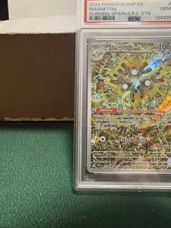 Magneton #159 - 2024 Surging Sparks ETB Pokemon Center Stamp Promo - PSA 10 - Image 5