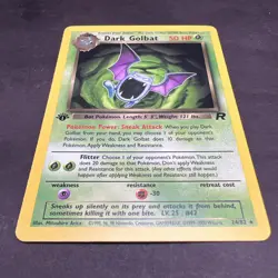 Pokemon 1st Edition Team Rocket Non Holo Dark Golbat 24/82 NS1 - Image 3