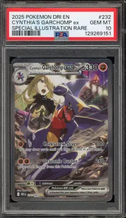 Pokemon Cynthia's Garchomp ex Destined Rivals SIR #232 PSA 10 Gem Mint - Image 1