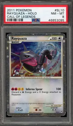 Pokemon Rayquaza Call of Legends Holo Rare #SL10 PSA 8 - Image 1