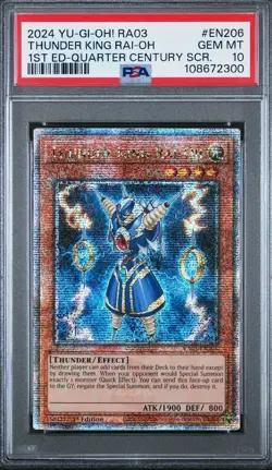 PSA 10 Thunder King Rai-Oh | 1st Edition RA03 | QCSR | YU-GI-OH! - Image 1