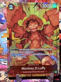 MONKEY D LUFFY - One Piece OP01-024 - AA Alt Art Super Rare SR - Premium Booster - Image 1