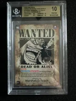 BGS 10 PRISTINE One Piece CCG Marshall.D.Teach Wanted Poster OP09-093 - Image 1