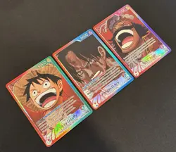 One Piece Carrying On His Will Luffy OP13-001, Ace OP13-002, Roger OP13-003 NM - Image 4
