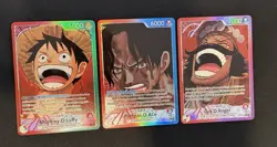 One Piece Carrying On His Will Luffy OP13-001, Ace OP13-002, Roger OP13-003 NM - Image 5