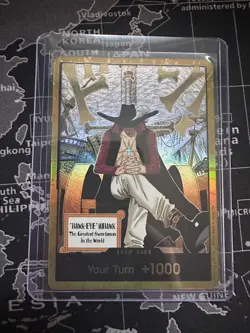 OP14 Gold DON!! Card Hawk Eye Mihawk The Azure Seas Seven One Piece CCG ENGLISH - Image 1