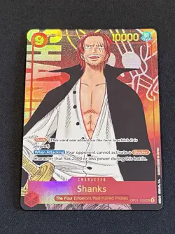 One Piece CCG Shanks Parallel OP01-120 Romance Dawn Secret Rare English NM - Image 2