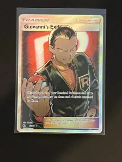 Giovannis Exile 67/68 Hidden Fates NM Full Art Ultra Rare Pokemon Card - Image 1