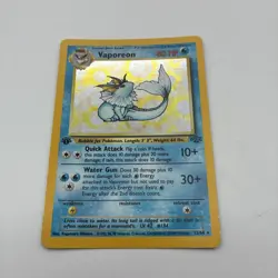 Pokemon TCG Vaporeon 1st Edition Holo Card 12/64 Jungle NM-/LP+ - Image 2