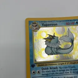 Pokemon TCG Vaporeon 1st Edition Holo Card 12/64 Jungle NM-/LP+ - Image 3