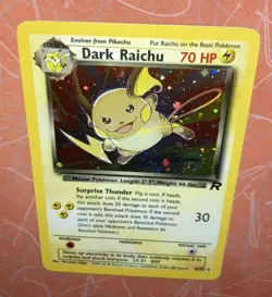 DARK RAICHU Pokemon Card 83/82 WoTC 2000 HOLO TCG Original Vintage RARE Rocket - Image 1