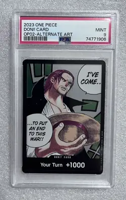 2023 One Piece TCG Paramount War Monkey D. Luffy Don!! Card Alternate Art PSA 9 - Image 1