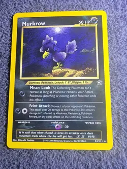 Murkrow Neo Genesis Unlimited Regular Rare Pokemon TCG Card 24/111 - Image 1