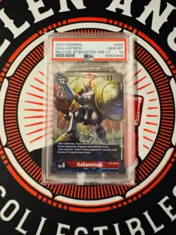 PSA 10 Gallantmon SR #020 BT2 Release Special 1.0 Digimon Card Game Mint - Image 1