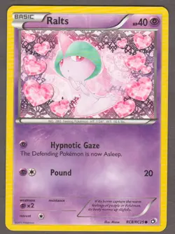 Ralts RC8/RC25 Legendary Treasures Radiant Collection Pokemon Card MP 2013 - Image 1