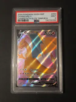 PSA 9, Charizard V SWSH050 SWSH: Sword & Shield Promo Cards Holo - Image 1