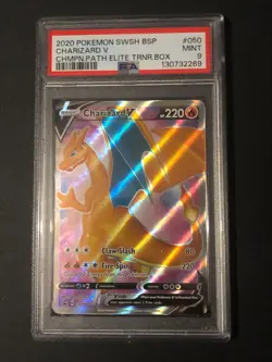 PSA 9, Charizard V SWSH050 SWSH: Sword & Shield Promo Cards Holo - Image 1