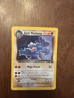 Dark Machamp 10/82 Holo - Team Rocket WOTC 2000 - Vintage Rare Pokemon Card LP - Image 1