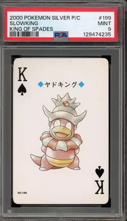 Pokemon Silver Playing Cards Slowking King of Spades #199 PSA 9 Mint - Image 1