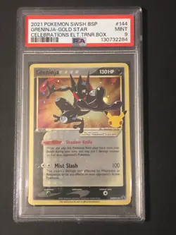 PSA 9, Pokemon Greninja Star SWSH144 SWSH: Sword & Shield Promo Cards Holo - Image 1