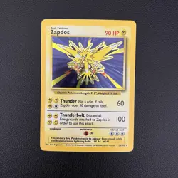 Pokemon TCG Zapdos Base Set (Unlimited) #16/102 Holo Rare Card - MP - Image 1