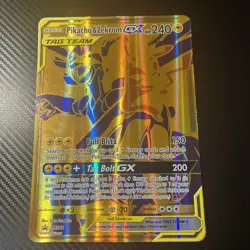 Pokemon TCG Pikachu & Zekrom GX Promo Gold Card JUMBO!! SM248 - Image 1