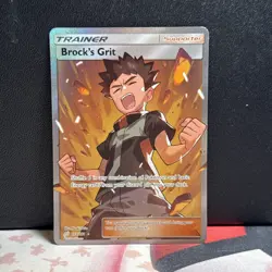 Brock's Grit (Full Art) 172/181 Sm-Team Up Holo Pokemon Trainer Supporter Card - Image 1