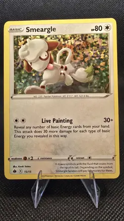 Smeargle 15/15 Holo McDonalds Promo 2022 Pokemon Card - Image 1