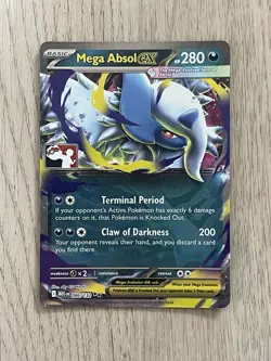 Mega Absol Ex Pokemon Prize Pack Series 8 Promo Pokemon Card NM - Image 1
