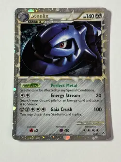 Steelix 87/95 Ultra Rare Holo Prime HGSS Unleashed Pokemon 2010 LP/MP Card - Image 1
