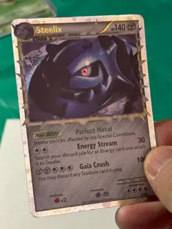 Steelix 87/95 Ultra Rare Holo Prime HGSS Unleashed Pokemon 2010 LP/MP Card - Image 2