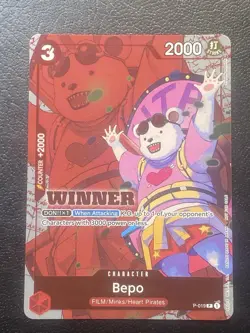 Bepo (Winner Pack Vol. 7) P-019 One Piece Promotion Card Foil - Image 1