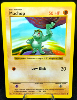 Pokemon Card Shadowless Machop (52/102) Base Set Common ***NM*** - Image 1