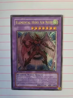 Yu-Gi-Oh Elemental Hero Air Neos Ultimate Rare Card STON-EN034 1st Edition - Image 1