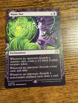 MTG Magic The Gathering Borderless Showcase Waste Not - Image 1