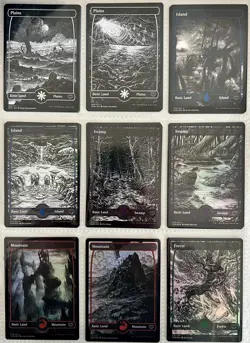 Innestrad Crimson Vow Basic Land Full Art Set of 10 + 5 Foil Basic Lands MTG - Image 1