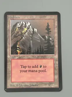 MTG Alpha Mountain Variant B LP/NM ORIG OWNER - Image 1