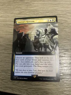 Sauron's Ransom 371 Extended Art MTG Regular Rare Lord of the Rings NM - LTR - Image 1