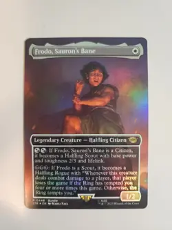 MTG Frodo, Sauron's Bane LotR Tales of Middle-earth 448 Scene Foil Rare - Image 1