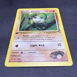 Pokemon 1st Edition Gym Heroes Brock's Mankey 67/132 NS1 - Image 3
